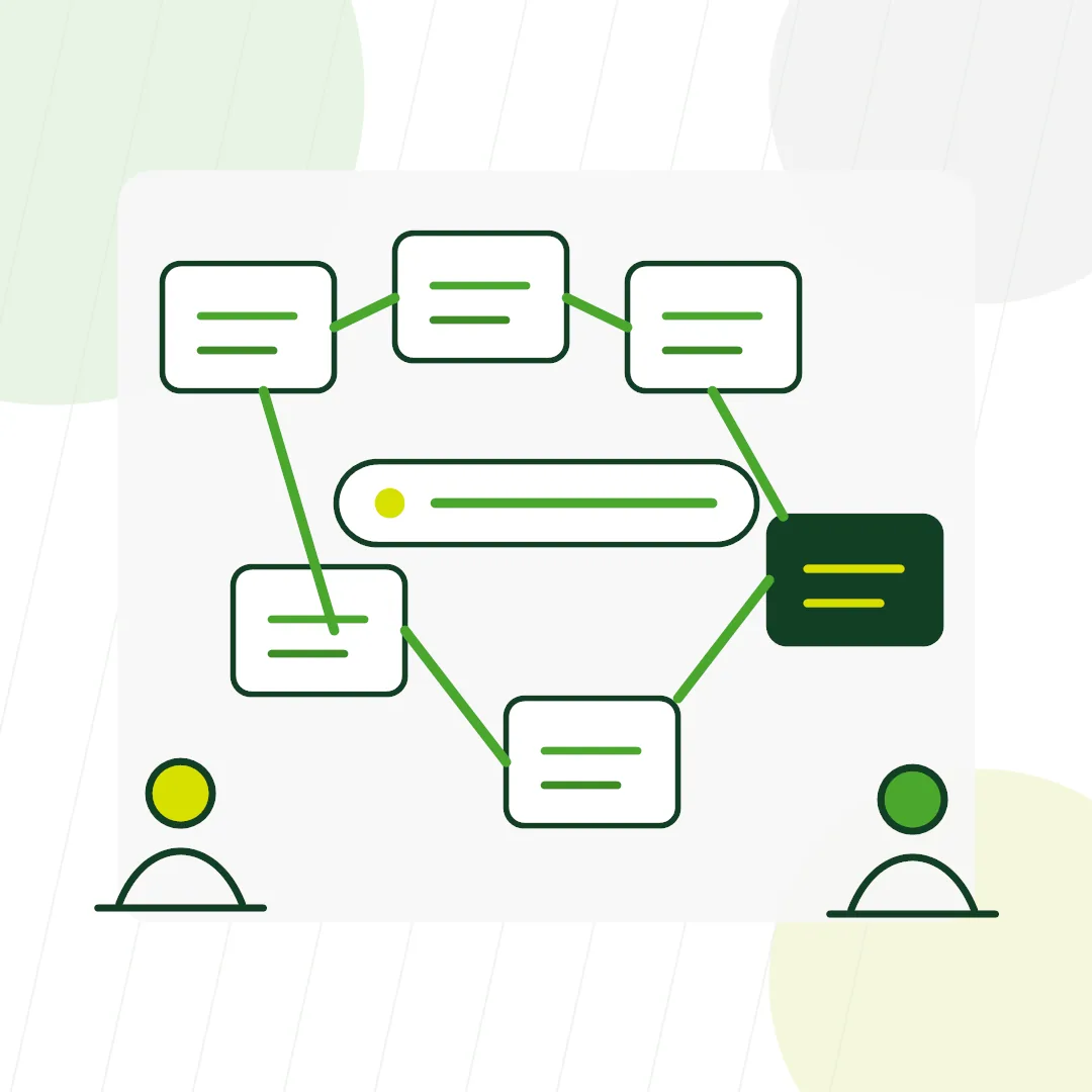 Illustration of duplicate data moving between systems
