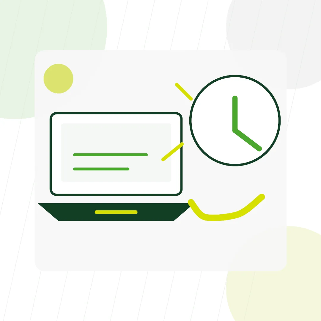 Illustration of slow technology and waiting time