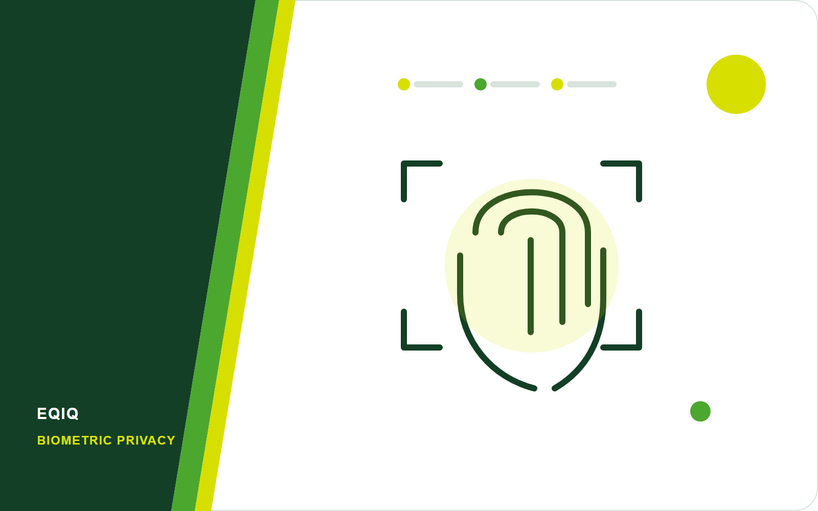 Editorial illustration of biometric data protected by privacy and access controls