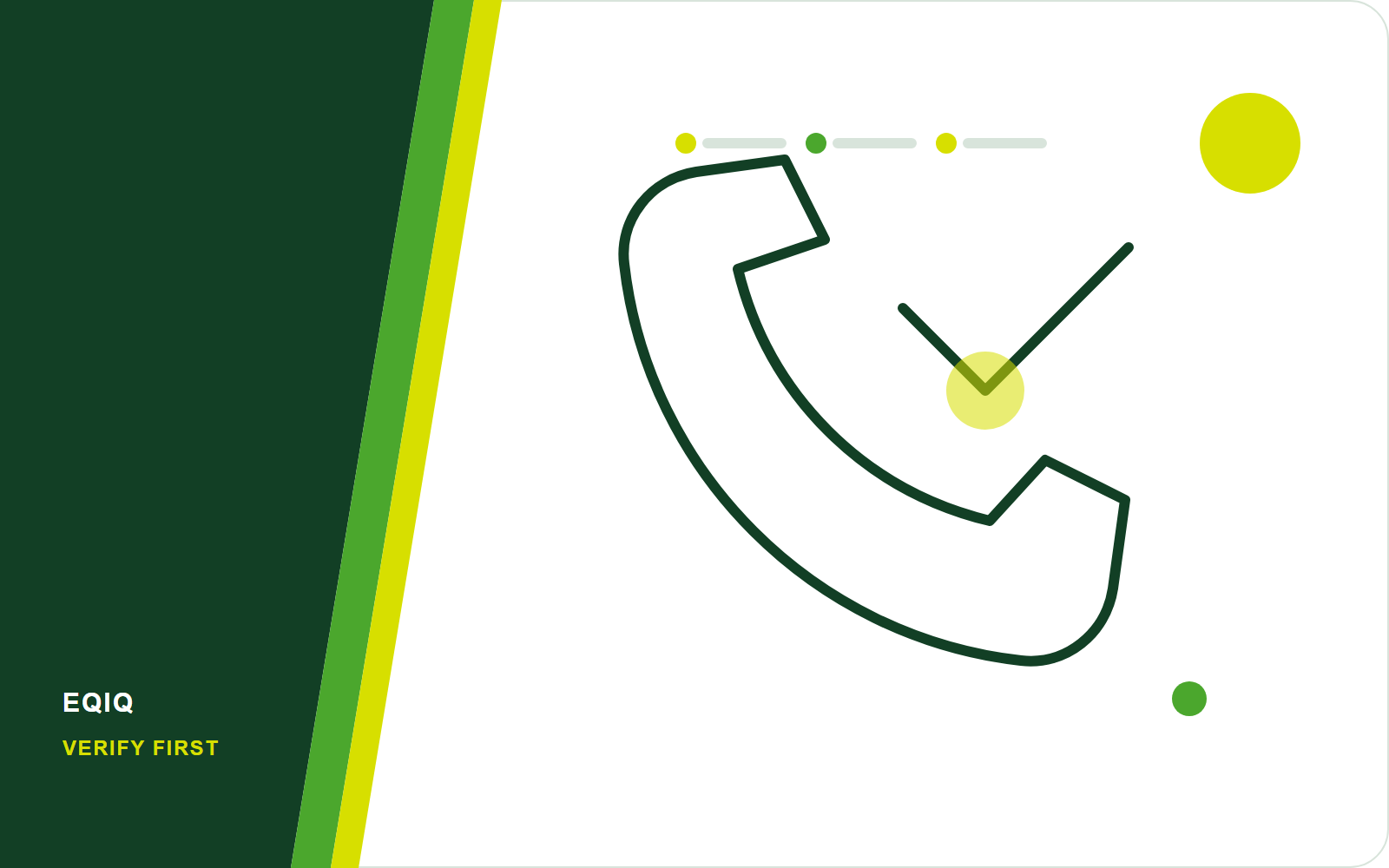 Editorial illustration of a phone call passing through an independent verification workflow