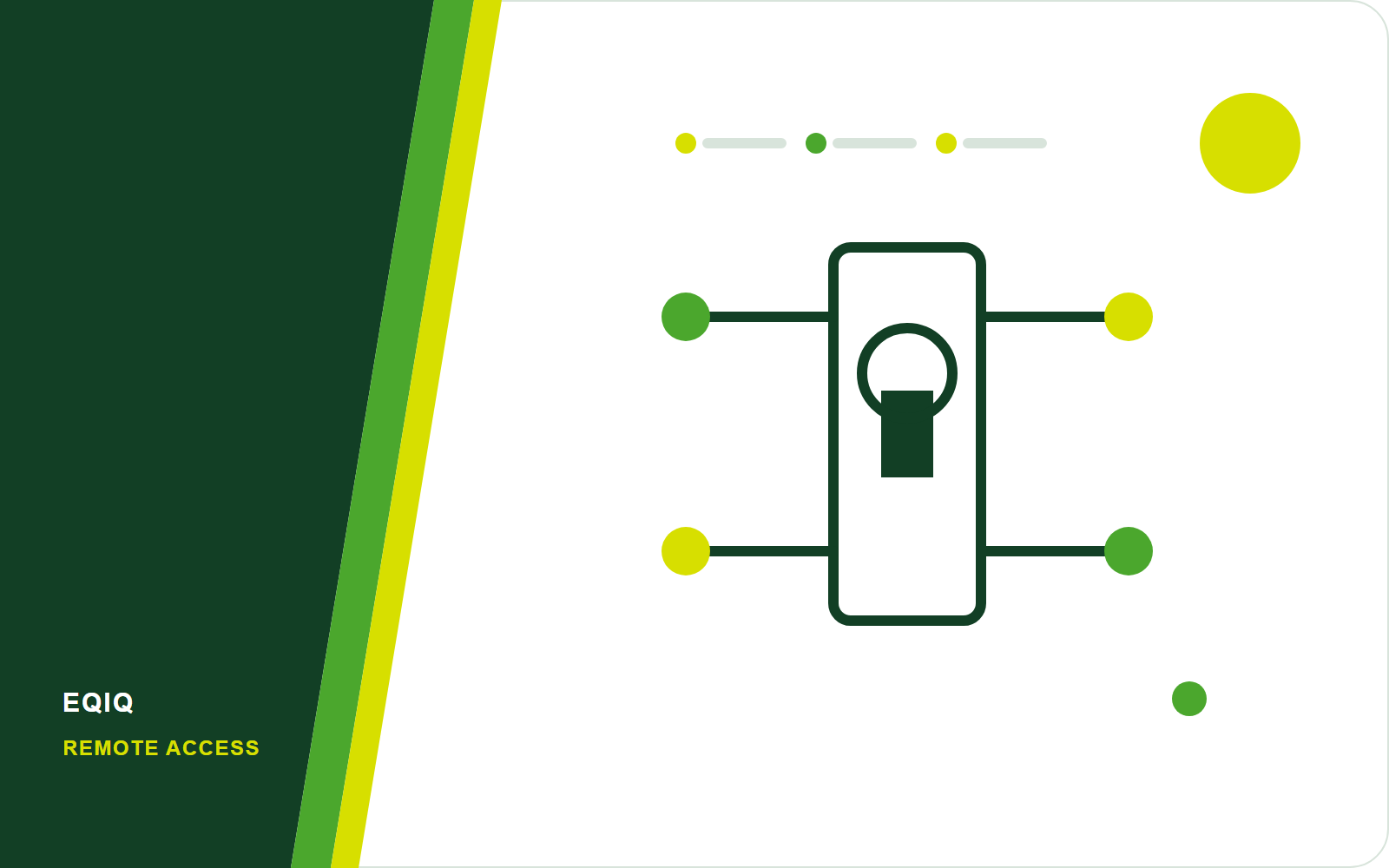 Editorial illustration of a monitored remote access gateway between staff and business systems