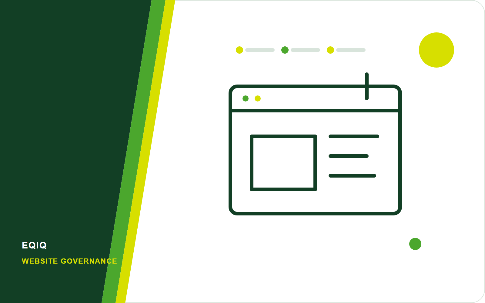 Editorial illustration of website updates, supplier access, backups, and monitoring controls